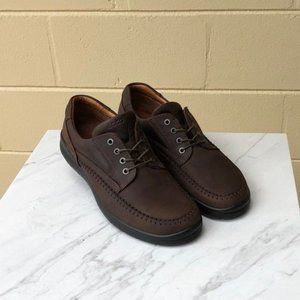 Ecco Seawalker Brown Nubuck Moc Toe Casual Oxfords